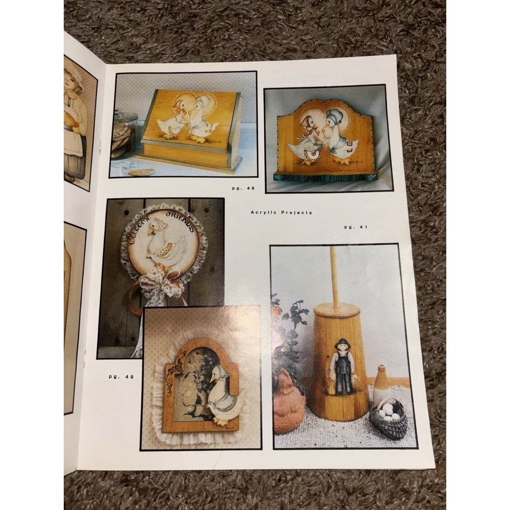 Briarhill Goose Jean Zawicki Vtg 1987 Granny Core Tole Painting Pattern Book - Picture 3 of 4